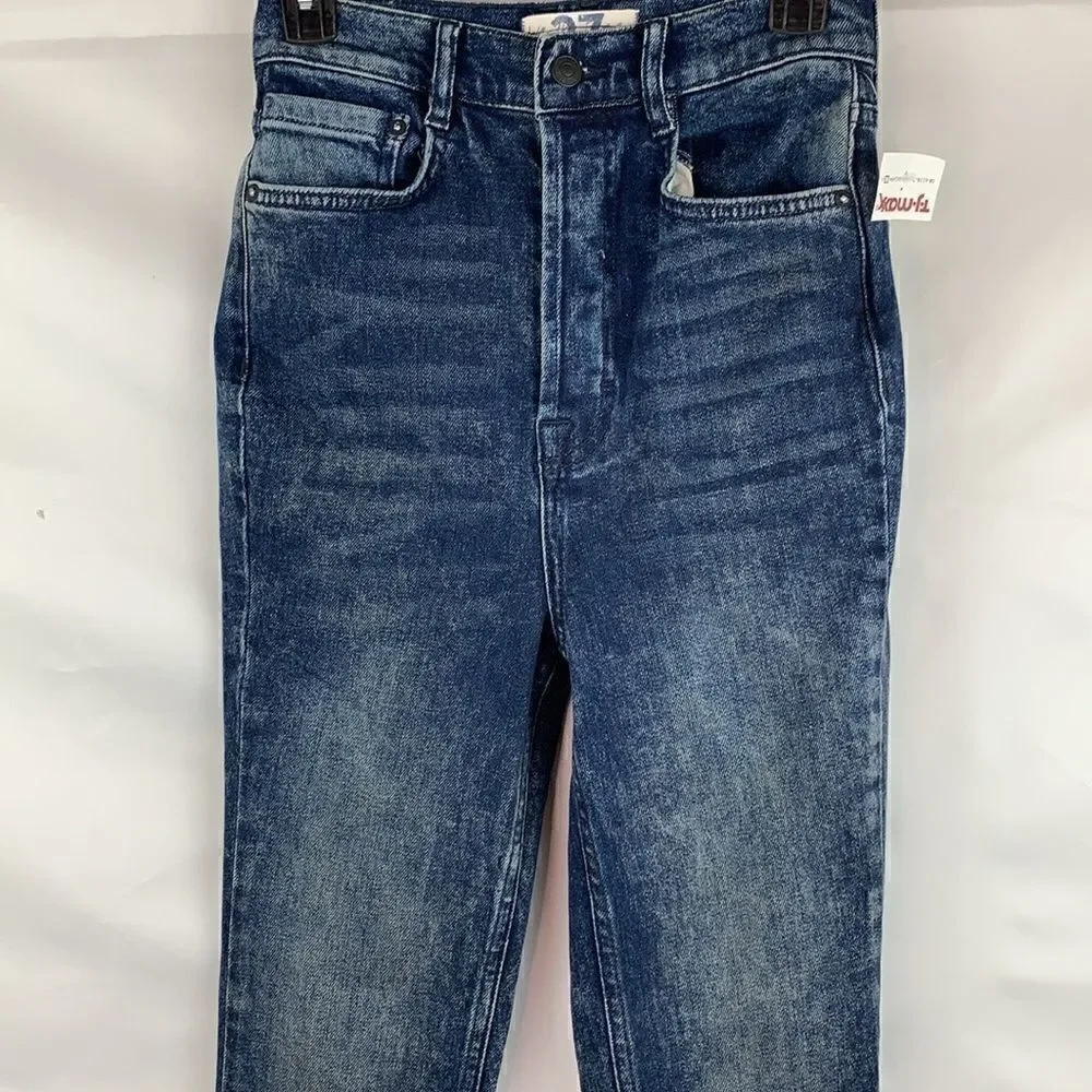 We the free skinny blue Jean button fly high waist